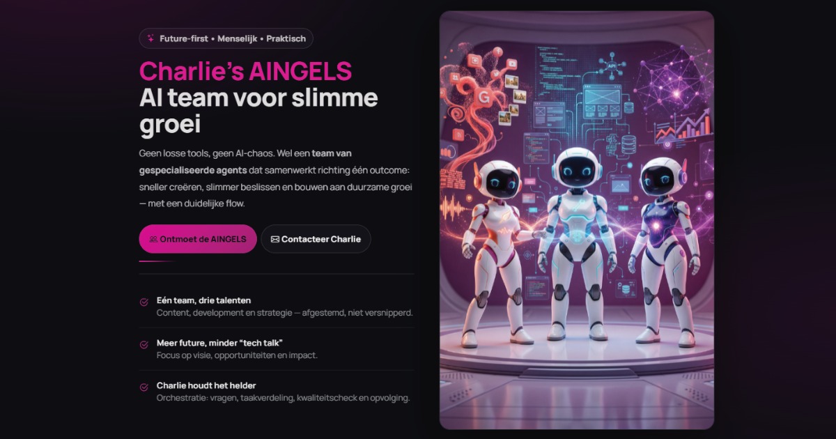 Laat AI zichzelf voorstellen: onze agents bouwden zelf een website om hun werk en rol te tonen.  Ontdek hoe AI ook jouw processen kan versnellen. 🌐 hotelcharlie.cloud #AI #KMO