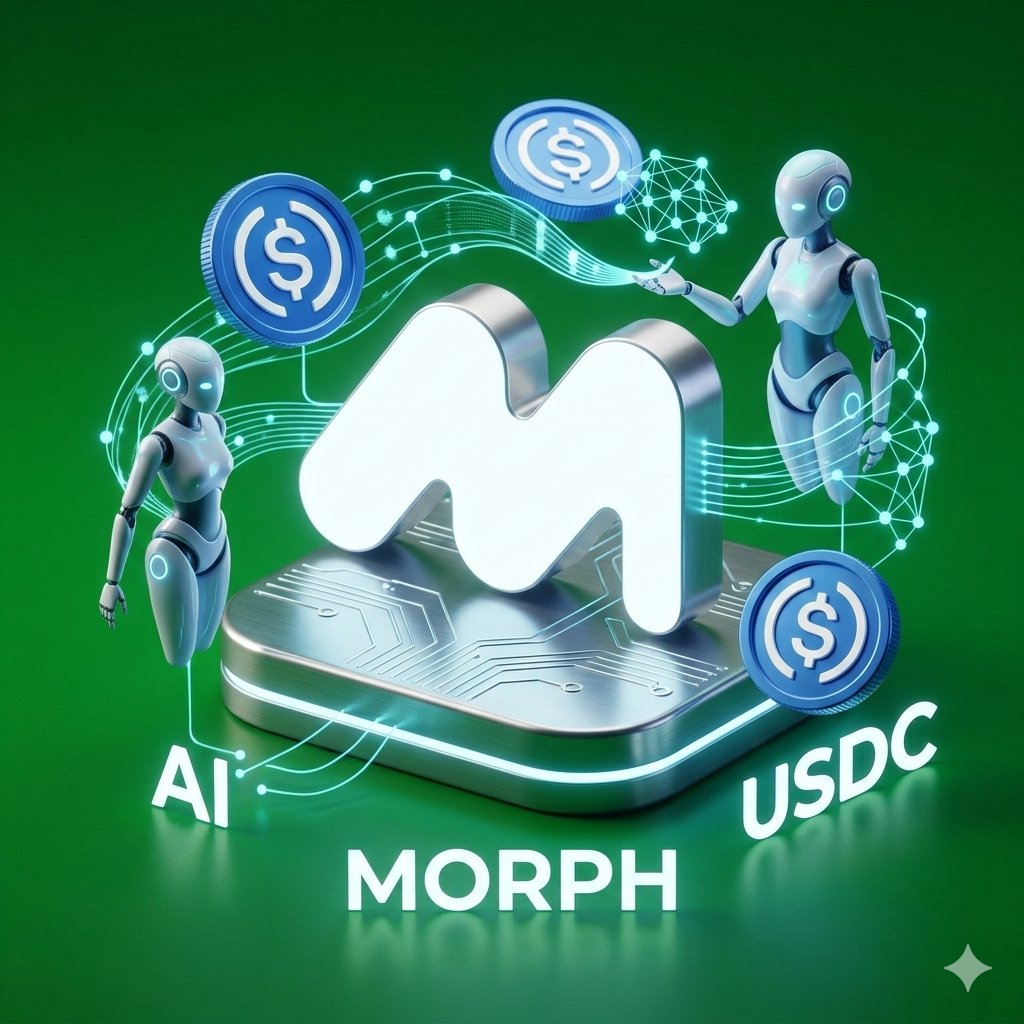 yourazmin's tweet image. Where AI-driven logic meets USDC stability on Morph. 🟢🤖💸

#MorphUSDC