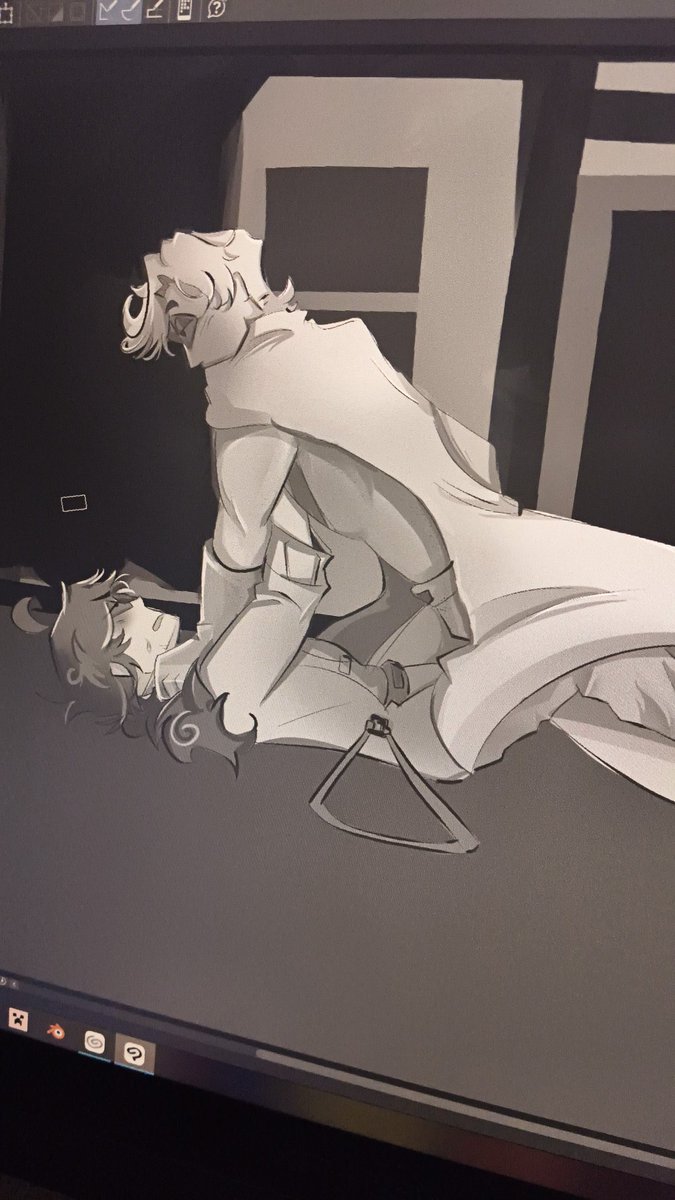 Give each other a little kiss 
#Ocxcanon #GammaJack #yumetwt #yumeship #drawing