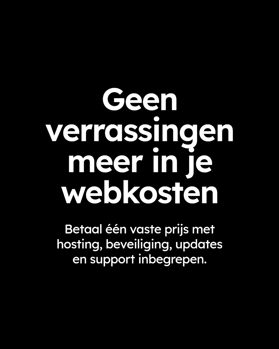 Waarom kiezen meer bedrijven voor vaste prijzen? Eén maandprijs, geen verrassingen. Inclusief hosting, beveiliging, updates en support. Een klant bespaarde €3.000 per jaar. Wil jij ook grip op je webkosten?