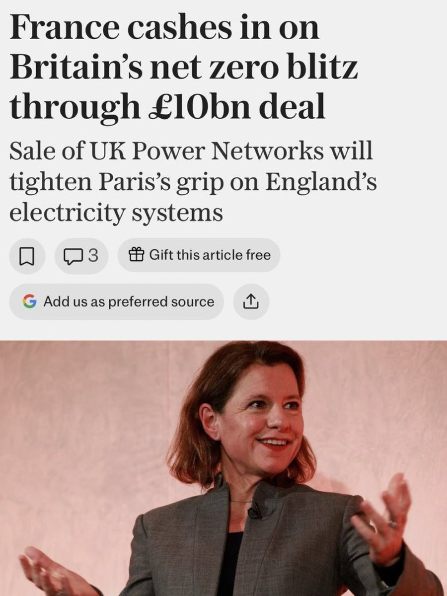 The Labour government’s net zero GB Energy strategy - owned by France.