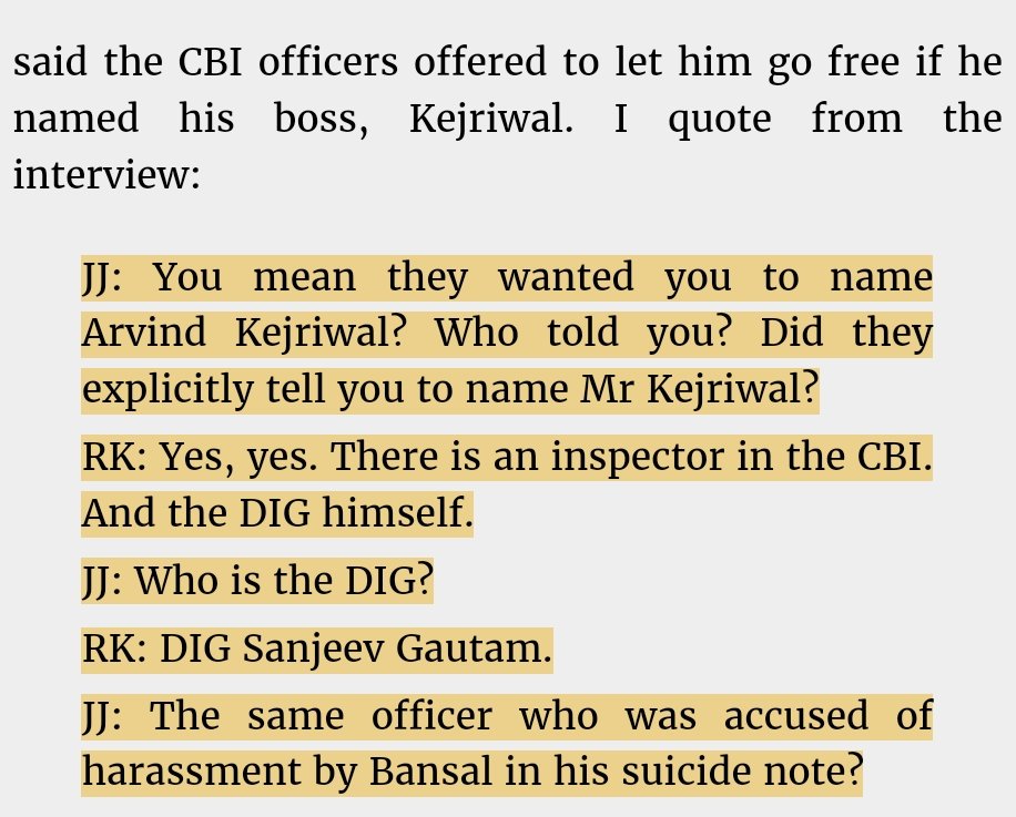 As early as 2015, they tried to frame Arvind Kejriwal in a fabricated case.

Senior officials have committed suicide after being blackmailed by the very same CBI officers, who were acting at the behest of Modi and Shah.
