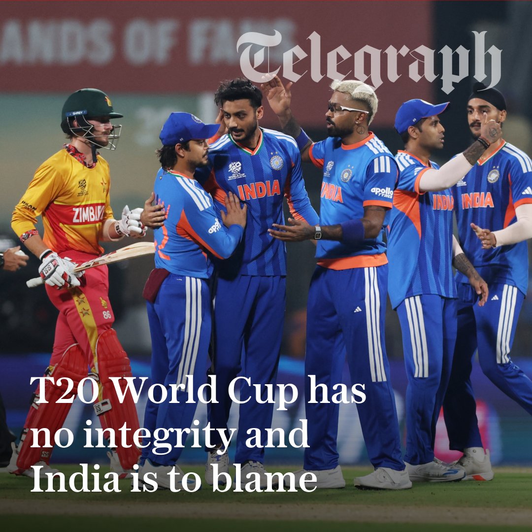 The continued impasse between Pakistan and India is merely one indication of sporting integrity being undermined. 

No other sport tolerates countries refusing to play in the nation that is hosting a world event.

Read more from <a href="/timwig/">Tim Wigmore</a> ⬇️
telegraph.co.uk/cricket/2026/0…