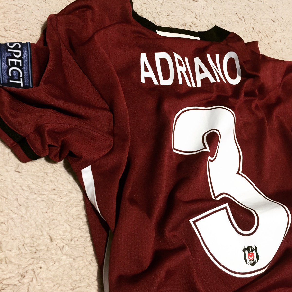 Adriano matchworn against Lyon away. <a href="/AdrianoCorreia6/">Adriano Correia</a>