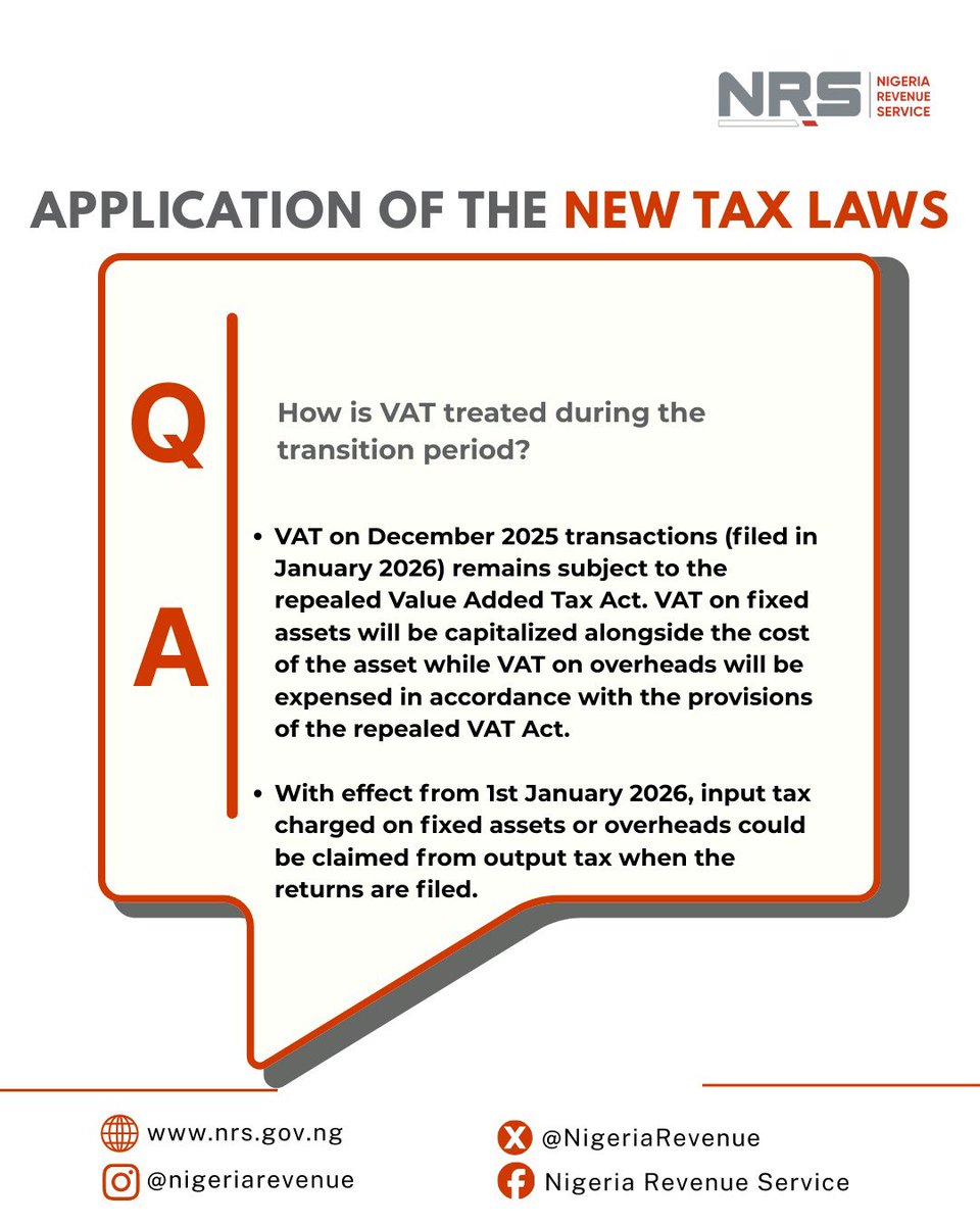 NigeriaRevenue's tweet image. FAQs on the Application of the New Tax Laws 📑

#TogetherWeRiseTogetherWeProsper #FAQs #NewTaxLaws #NigeriaRevenueService