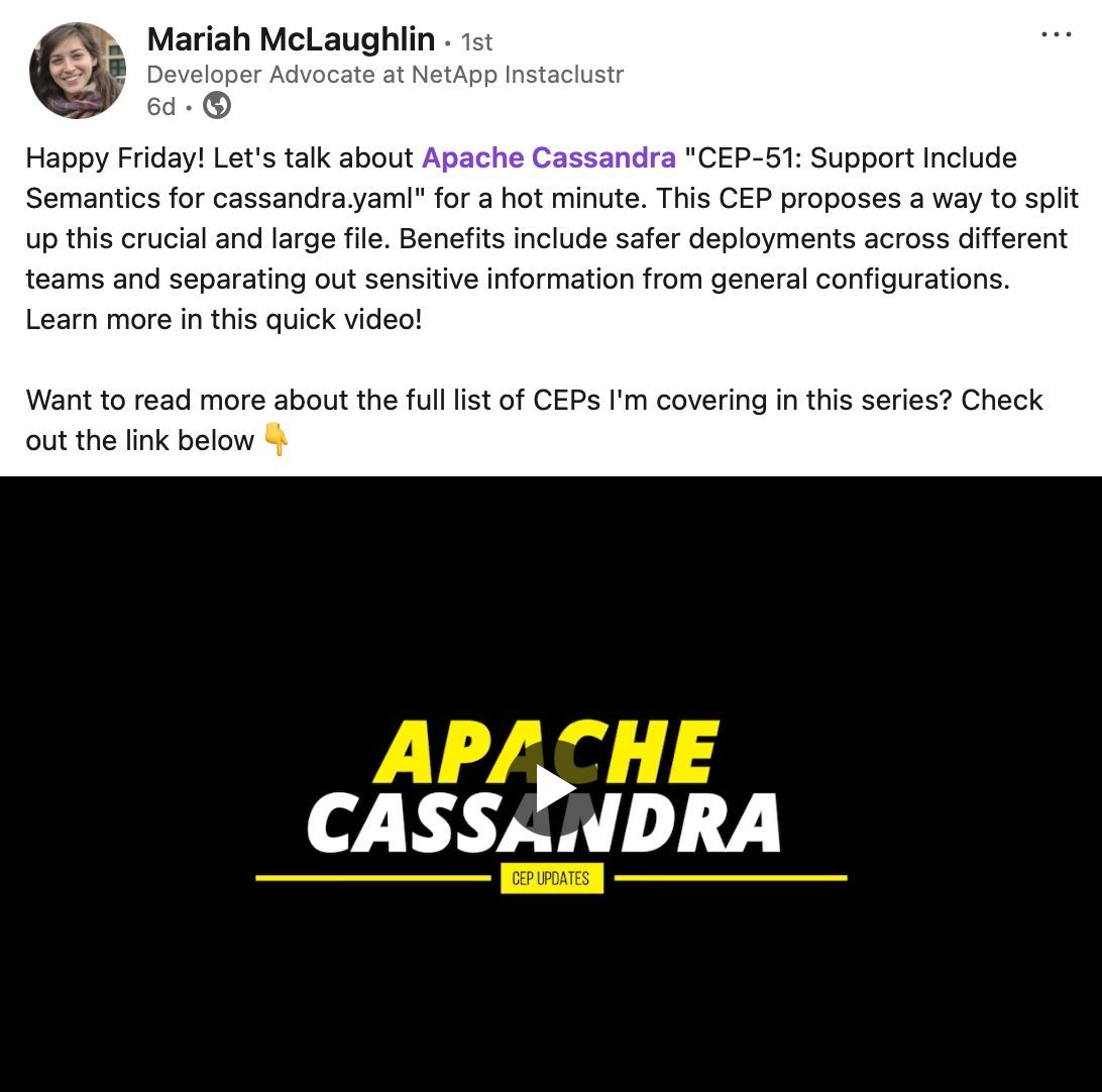Apache Cassandra tweet media