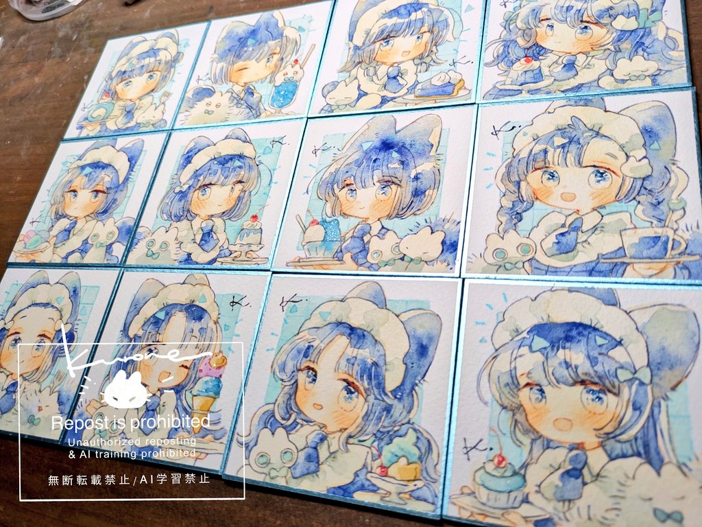 青色豆色紙増やしていました🔷