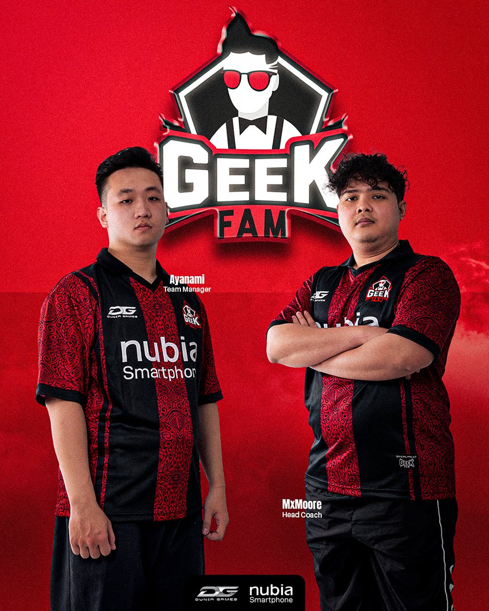 GeekFamID's tweet photo. Geek Fam roster 2026 ๐ฅ
Kombinasi veteran dan nama-nama baru Roster Geek Fam di 2026 dengan target terbaik di tahun ini.
Once a Geek, always a Fam!
#LetsGeekwithnubia
#GeekFamXDuniaGames
#GeekFam
#GeekFamId
#OnceAGeekAlwaysAFam
#LetsGoGeeks https://t.co/wWi4CQaZpZ