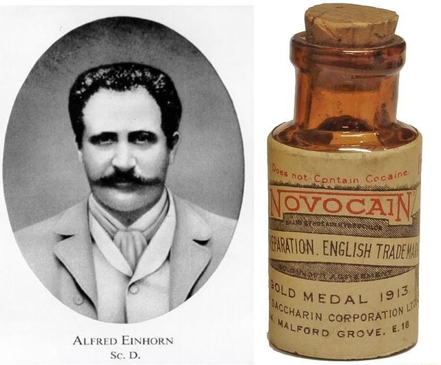mariobianchi18's tweet photo. Il #27febbraio 1856 nasceva #AlfredEinhorn. Chimico tedesco. Sviluppò la procaina, nota con il nome commerciale di #novocaina, mentre lavorava con il gruppo di ricerca di Adolf von Baeyer a Monaco. Fu un'alternativa alla #cocaina, quindi utilizzata anche come anestetico locale. https://t.co/xgKFFqJW1N
