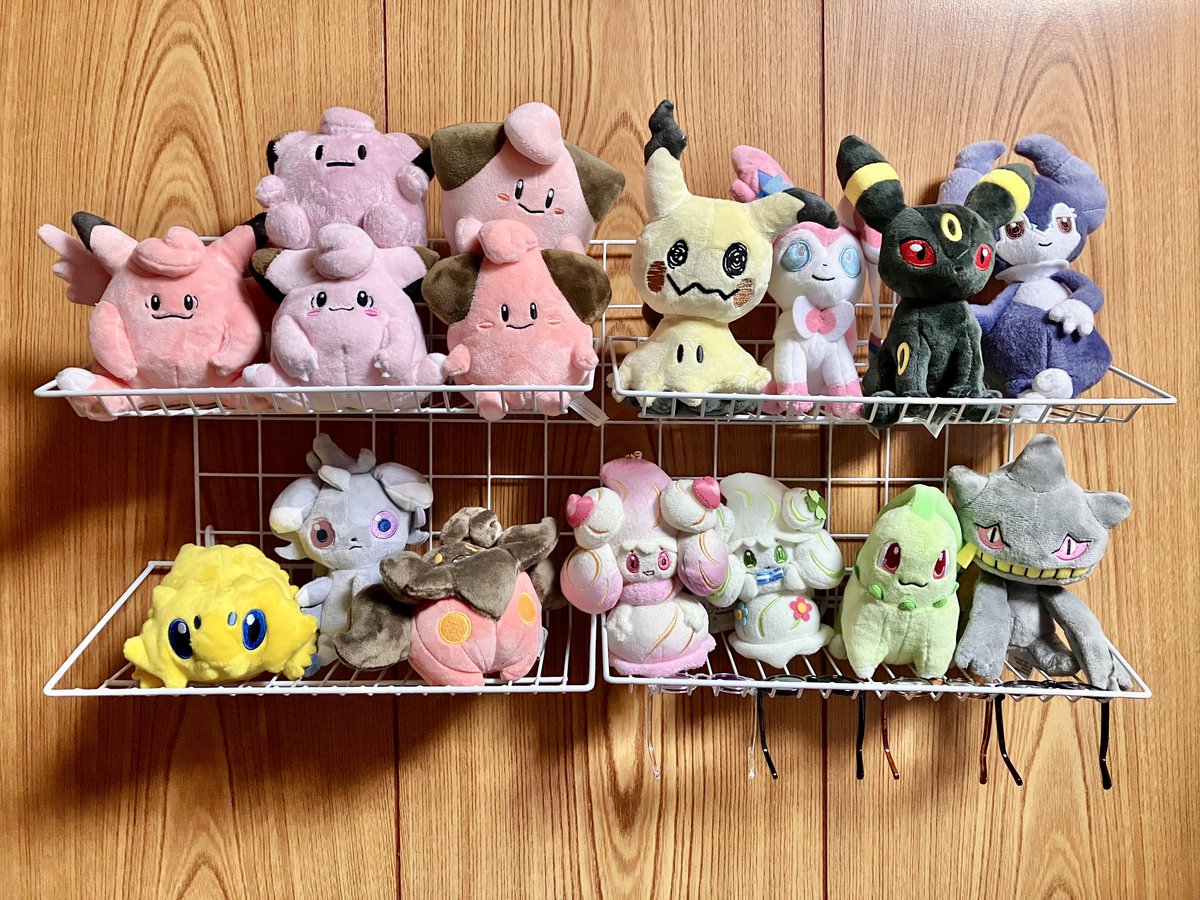 今日はポケモンfitやその他小さい子達のためにぬいぐるみラックを作っ