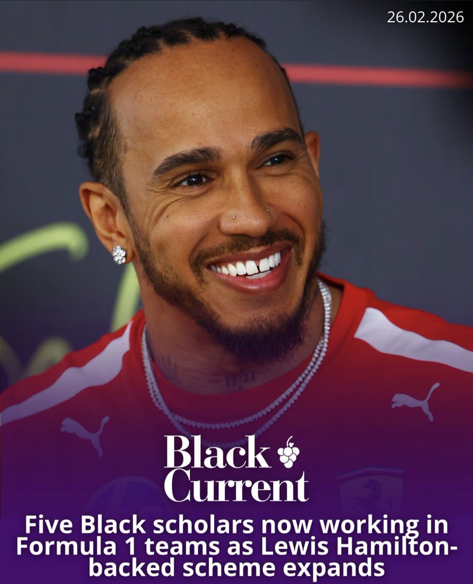 Five scholars from Lewis Hamilton’s #Mission44 funded MSc Motorsport Scholarship are now working in Formula 1 teams.

The programme is expanding in 2026, increasing fully funded places from 8 to 12.

Via: @NadineWhite (Linkedin)

read more: blackcurrentnews.co.uk/p/hamilton-mis…