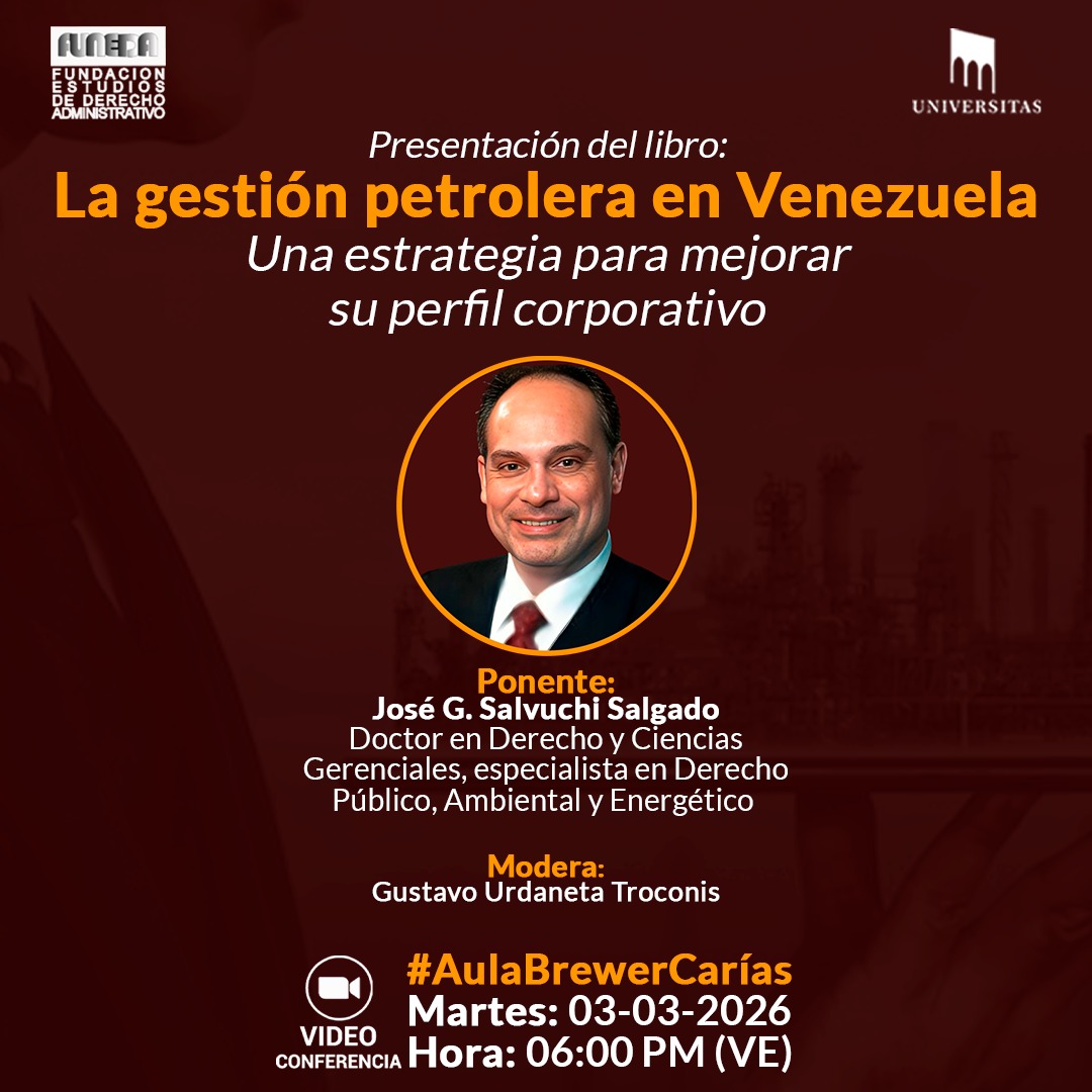 jgsalvuchi's tweet photo. VIDEOCONFERENCIA el día 03-03-2026 a las 06:00 P.M. Hora VE

PARA VER DESDE: YouTube ingresa a 👉 https://t.co/pGe11PA8HU

Para participar desde ZOOM, regístrate en ↪ https://t.co/Kefblbq7BE

ORGANIZAN:
* Fundación Estudios de Derecho Administrativo - FUNEDA.
* Universitas. https://t.co/mN7qMQj8Xd