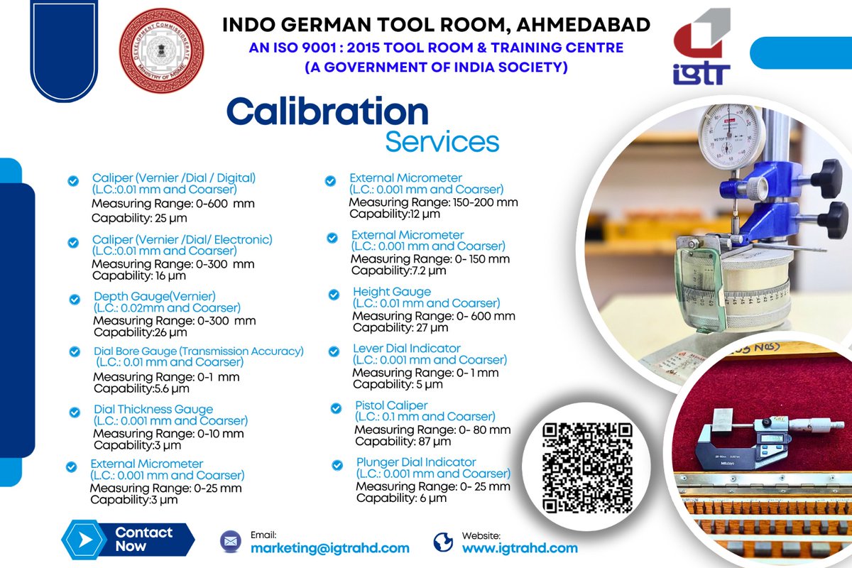 IAhmedbad36650's tweet image. Precision you can trust.
Calibration that keeps your measurements perfect. 🔧📏#CalibrationServices #IGTRAhmedabad #QualityMatters #ISO90012015 #MeasurementAccuracy #Metrology  #ToolRoom #CalibrationLab #MakeInIndia #PrecisionEngineering #IndustrialQuality