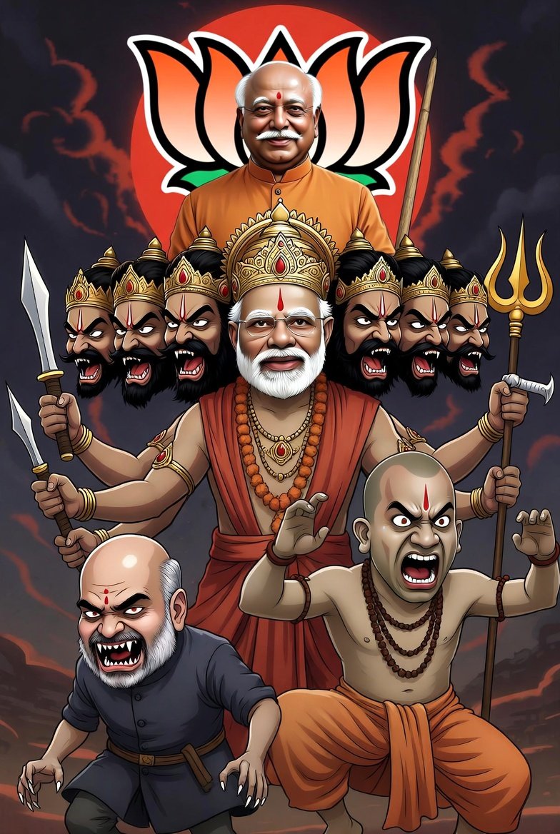 "आरएसएस-बीजेपी सनातन विरोधी संगठन हैं, जो 2014 से सनातन धर्म को कमजोर करने का काम कर रहे हैं। ऐसे राक्षसी लोगों को प्रकृति बहुत जल्द सजा देगी! #SanatanDharma #RSSBJP"