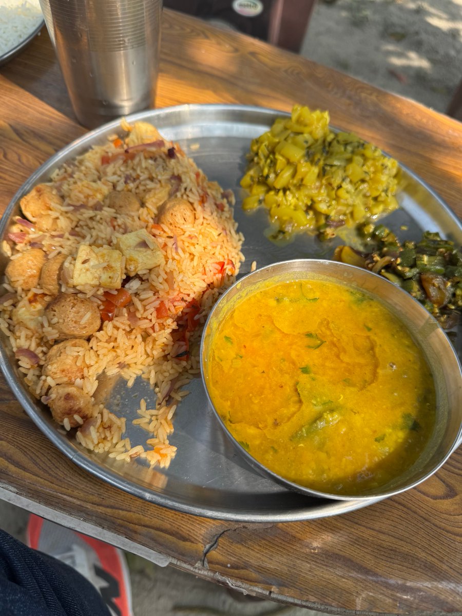 Rohit1603's tweet image. A vegetarian Indian staple  food under the Aanwla tree at my native village- great amount of protein, greater amount of taste and with greatest amount of satisfaction! 

#Food
#vegetarian