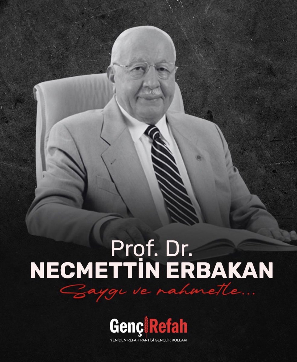 Merhum Liderimiz Prof. Dr. Necmettin Erbakan Hocamızı vefatının 15. seneidevriyesinde hasret, rahmet ve minnetle yâd ediyoruz.