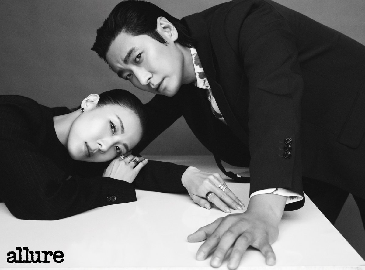 kdramasdiary's tweet image. #JuJihoon and #HaJiwon for Allure Korea 🖤