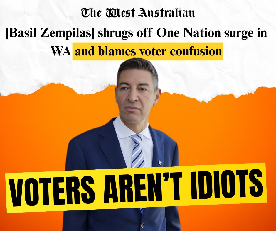 Support One Nation? You must be confused🙄

The Liberal Party will do anything except listen to their voters. We look forward to seeing One Nation take the Liberal Parties position as opposition.

The Libertarian Party shares more in common with One Nation than that which divides