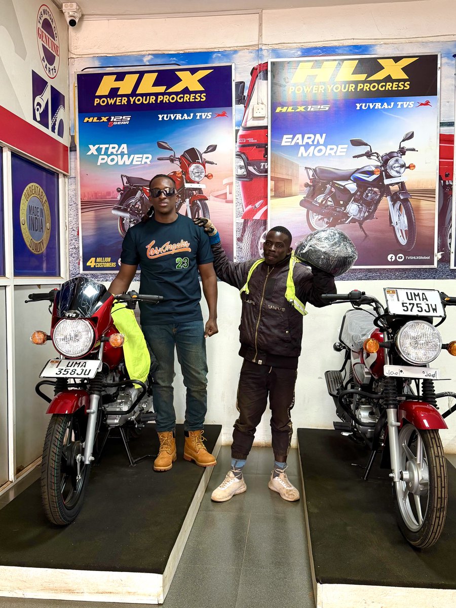 2 boda Bodas purchased one for the boss and the other for sharif mukama. God bless you Ugandans ❤️