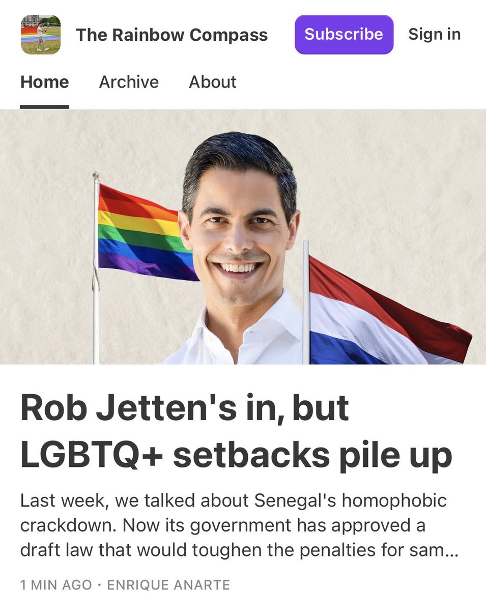 Image from Enrique Anarte's X post on Jetten's LGBTQ+ policies