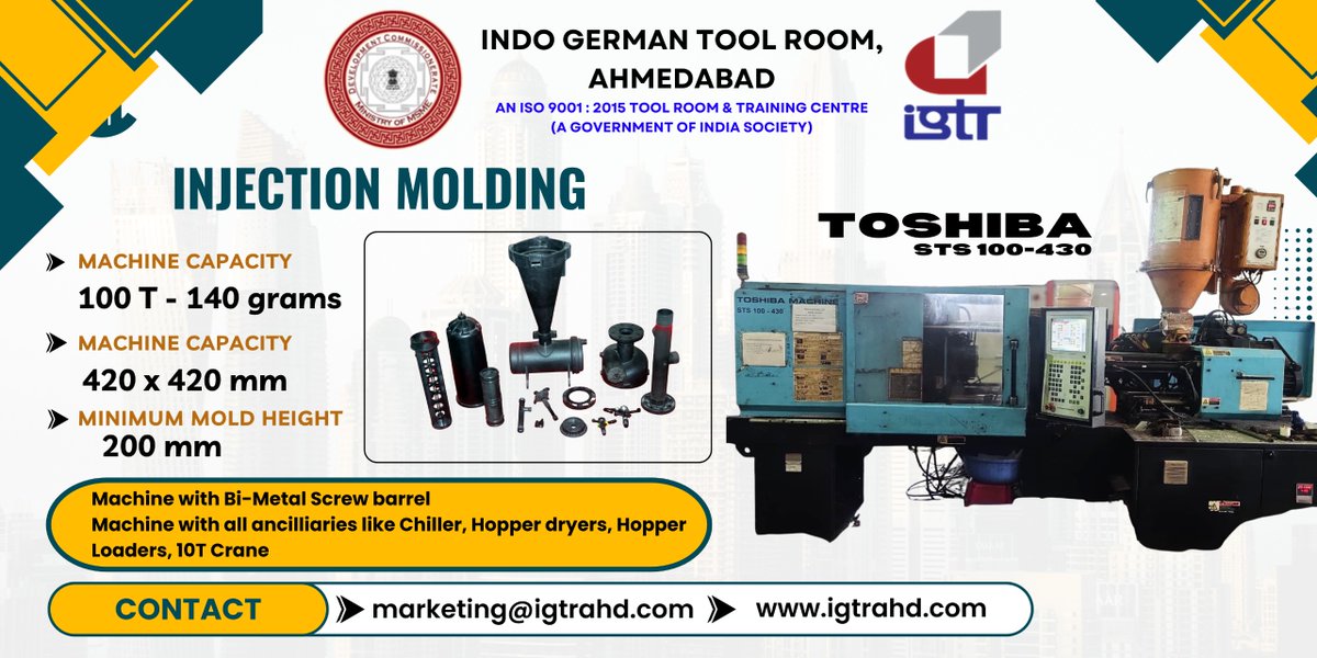 IAhmedbad36650's tweet image. Powering precision with advanced Injection Molding. ⚙️
Where quality parts take perfect shape.
#InjectionMolding #IGTRAhmedabad #ManufacturingExcellence #PlasticProcessing #IndustrialProduction #PrecisionEngineering #MakeInIndia #ToolRoom #ProductionTechnology