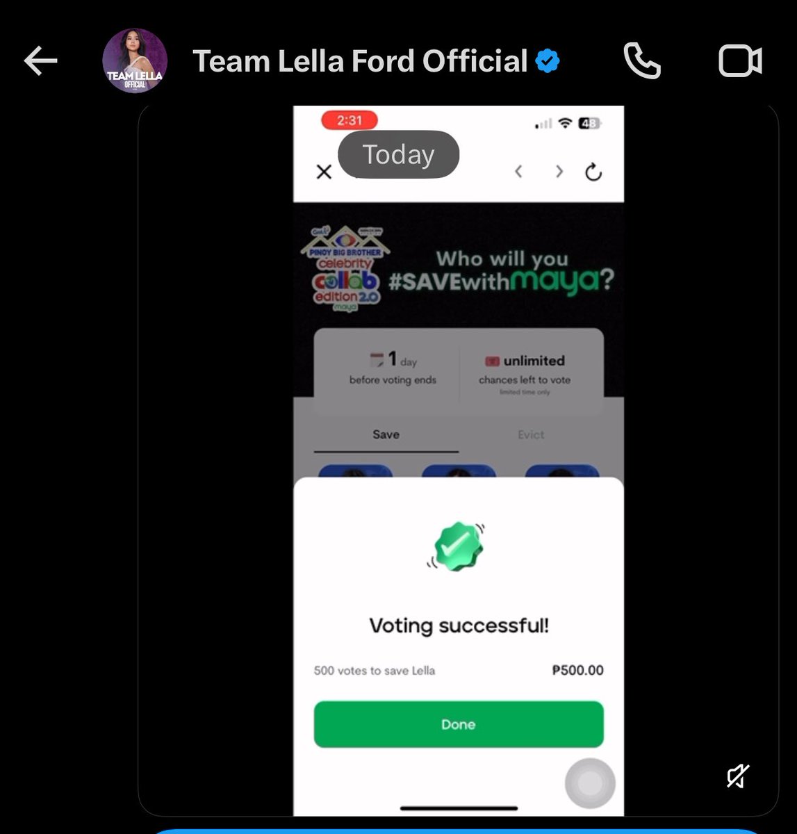 ATTENTION ‼️

We already sent a voting proofs with time stamp and dates to TEAM LELLA OFC. continue voting LELLA on MAYA APP💜