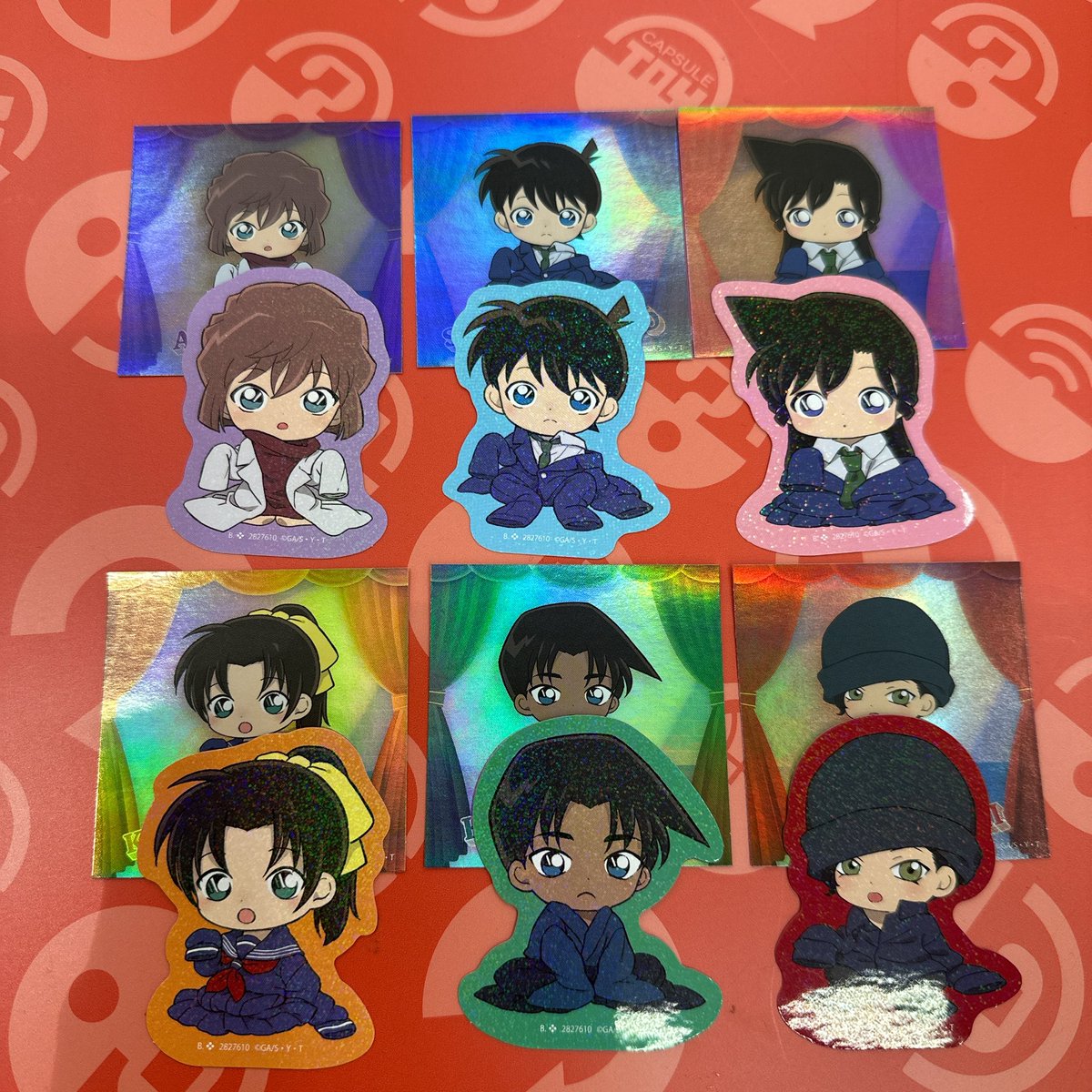 01 名探偵コナン ちぢませ隊ステッカーコレクション2 【譲】 新一 蘭