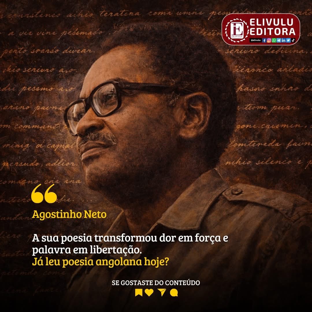 ✒️ 𝐀𝐠𝐨𝐬𝐭𝐢𝐧𝐡𝐨 𝐍𝐞𝐭𝐨 

A sua poesia transformou dor em força e palavra em libertação.

Já leu poesia angolana hoje?

#Poesia #PoesiaAngolana #AgostinhoNeto #EditoraElivulu #Elivulu