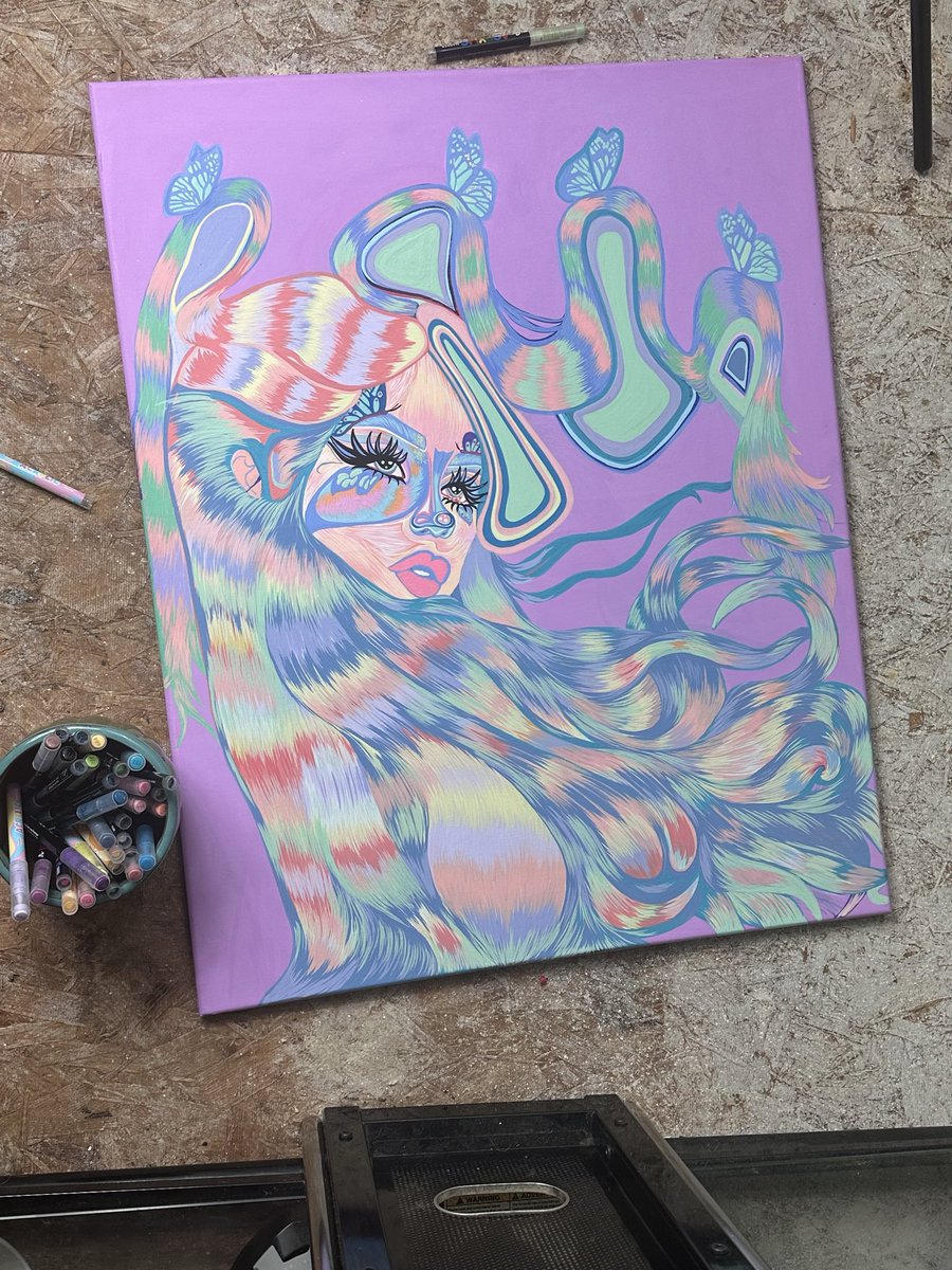 needynovax's tweet photo. My latest WIP. ✨👀💗 #Artist #painting #Creative #Paint #acrylicmarker https://t.co/hAipDZZEF4