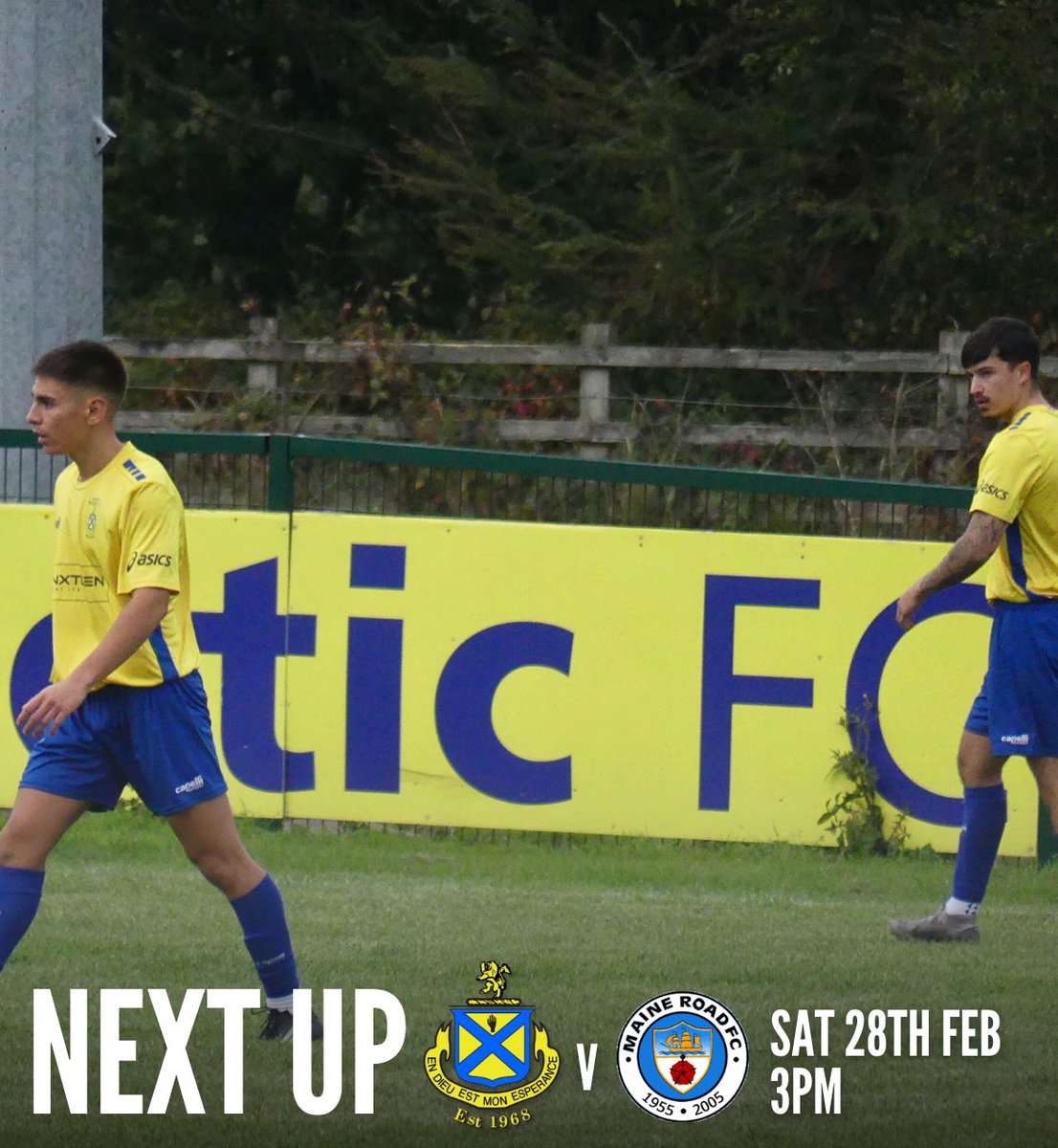 We put Wednesday behind us and turn our attention to tomorrow’s clash with <a href="/MaineRoadFC/">Maine Road FC</a> 👊

⏰ 3pm KO
📍 Brocstedes Park, WN4 0NR
🎟️ £6 Adults | £4 Concs (Cash on gate)
🍻 Bar open
🍔 Hot food 

Another big game - we’d love to see you down there backing the lads 💛💙

#Yellows