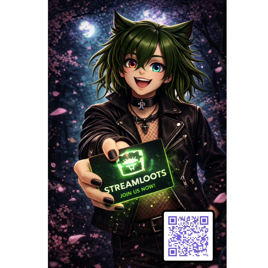 virulentwaif's tweet photo. Want something fun to enhance your stream?, Use @streamloots , make your own cards that suit your stream, let your #community add to the flavour of your stream .... use the below #QR_Code to sign up today! ... Become active!. https://t.co/mORfnDffvj