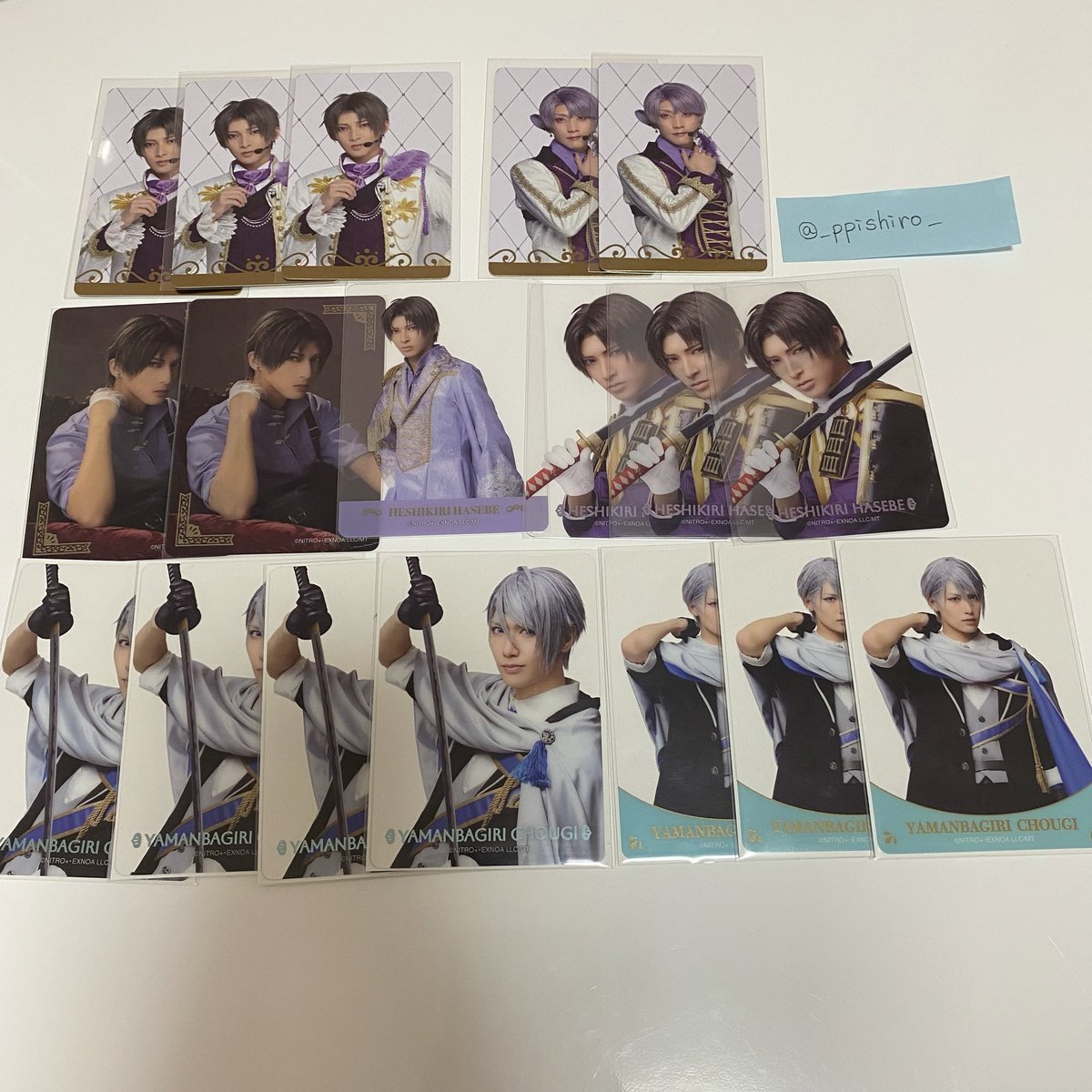 _ppishiro_'s tweet photo. 【同異種交換】ミュージカル 刀剣乱舞 刀ミュ 夜半 静かなる夜半の寝ざめ 祝賀祭 玖寿 缶バッジ クリアカード ふぉとカード ランブロ 戦闘 追加グッズ ライブ

譲
画像1枚目
長義　長谷部

求
画像2枚目
長義

比率違いも検討させていただきます◎
本日2/27夜半ソワレ前現地>後日横浜or都内手渡し https://t.co/Vou5p3s7pc
