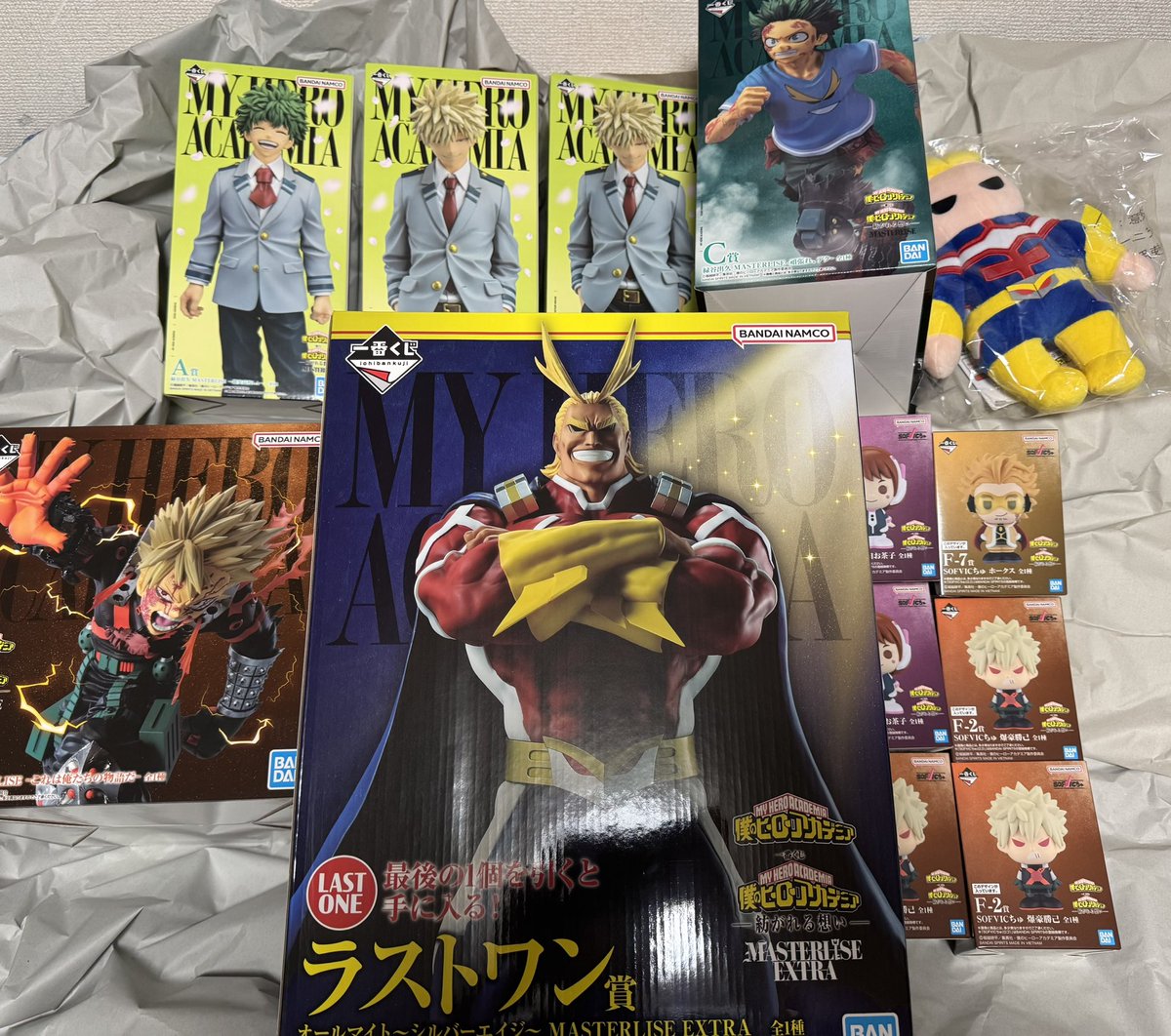 ヒロアカの一番くじ、ようやく我が家にも着弾！！ 44回でこの