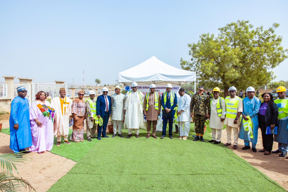 fkeyamo's tweet photo. Yesterday in Abuja, I flagged off the construction of a new Corporate Headquarters and Air Traffic Management (ATM) Centre for the Nigerian Airspace Management Agency (NAMA) in Abuja.

The site is at the Nnamdi Azikiwe International Airport, Abuja and the new complex will integrate executive management functions with a state-of-the-art Air Traffic Management Centre, thereby enhancing operational efficiency, safety oversight and immediate responsiveness.