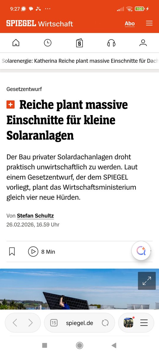 Widerspruch: PV war immer unwirtschaftlich im volkswirtschaftlichen Sinne, es werden nur Subventionen gestrichen. Und das ist nach 26 Jahren mehr als überfällig.