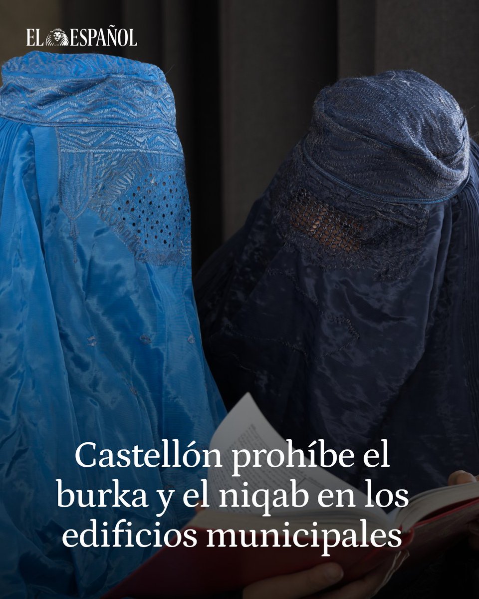 🧕Castellón prohíbe el burka y el niqab en los edificios municipales

👉La medida, impulsada por VOX y apoyada por el PP, busca garantizar la seguridad y defender la libertad frente a lo que consideran "una cárcel de tela"