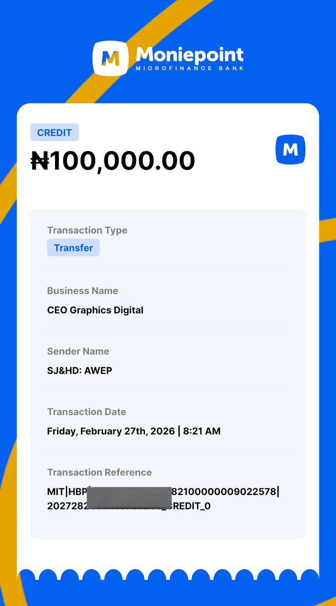 ceoofjos's tweet photo. Dear @moniepointng @moniepoint ,

I received a sum of N100,000 into my Moniepoint Business account which I don’t know who the sender is. 

I haven’t gotten a call or text from the sender even As I type this. 

I am reporting this so you can help me… https://t.co/Klj8pKfJ7s