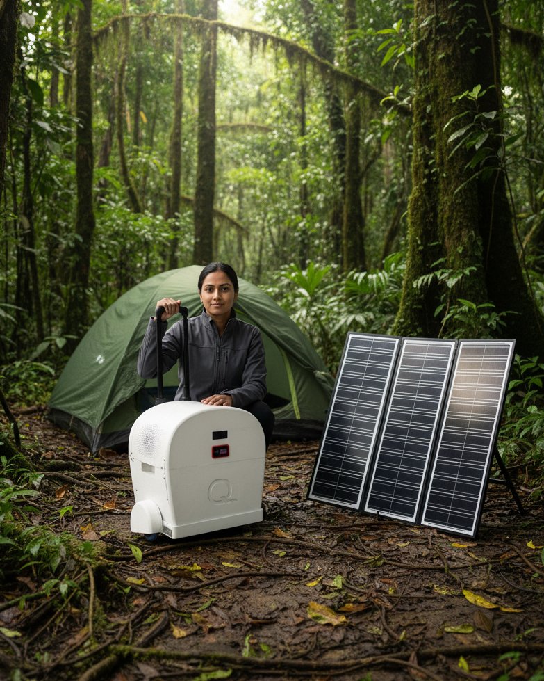 ParasharDivas's tweet photo. Ditch the diesel!

Our battery-based, solar-capable, portable power station is the perfect alternative to bulky, polluting, and expensive diesel generators.

Remote campsites, power backup for small shops, ice-cream  trucks, or even construction sites, QUINT can power it all. https://t.co/yCfAirkA09