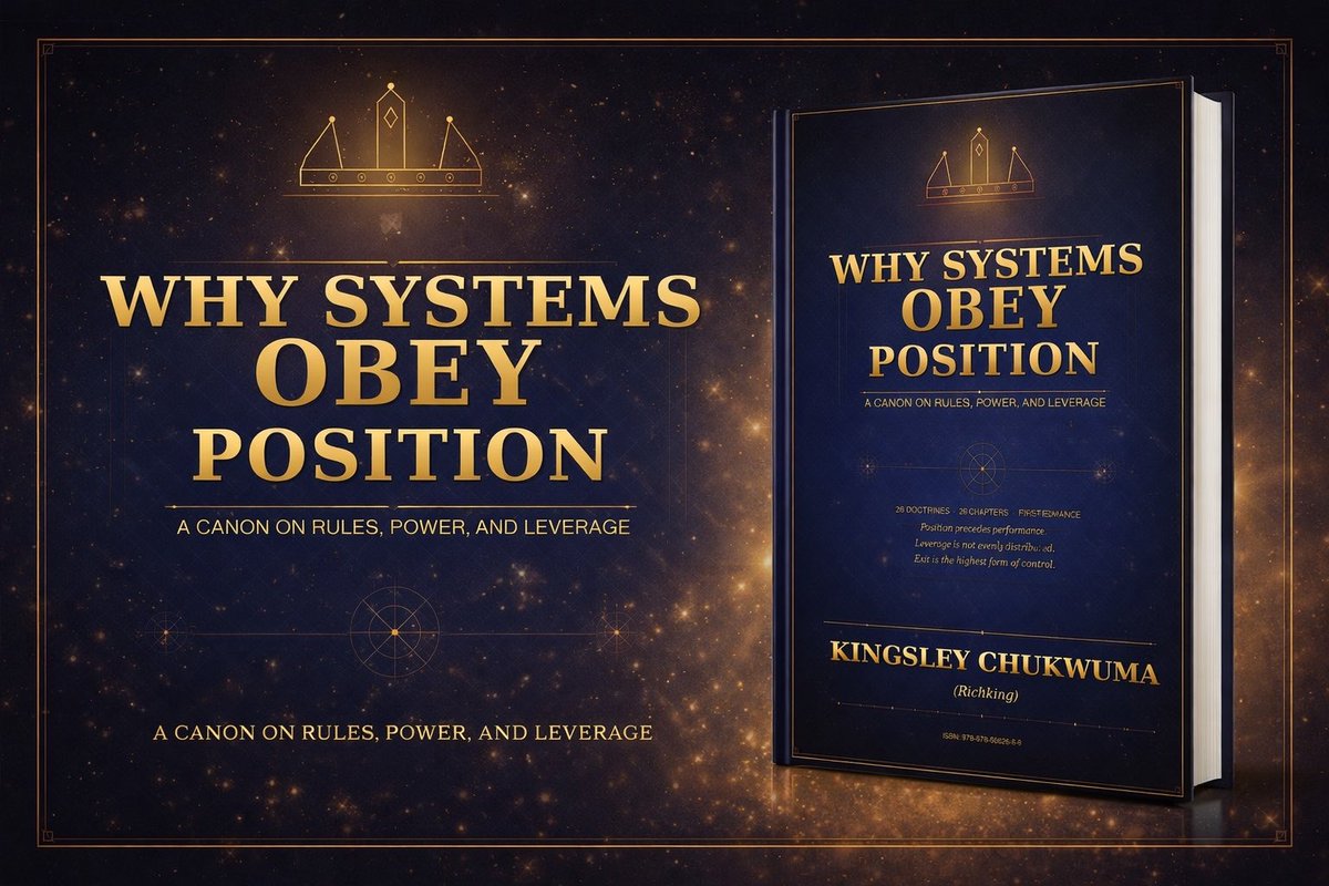 "Why Systems Obey Position".
📙 selar.com/g01115c8in