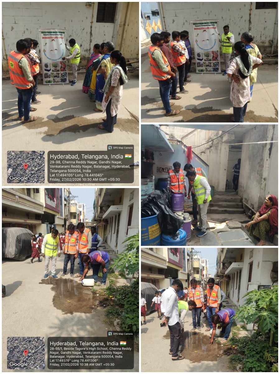 🦟 Friday Dry Day – Mosquito Prevention Drive!!

Every Friday, Cyberabad Municipal Corporation conducts the Dry Day programme across different locations of the city to prevent mosquito breeding and control vector-borne diseases.

This week, awareness activities and live mosquito