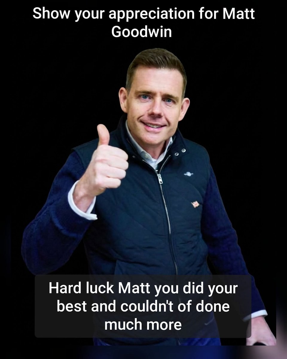 UK_Needs_Reform's tweet image. He fought a good campaign and couldn't of done much more. At least he beat labour 👍💯💯👍