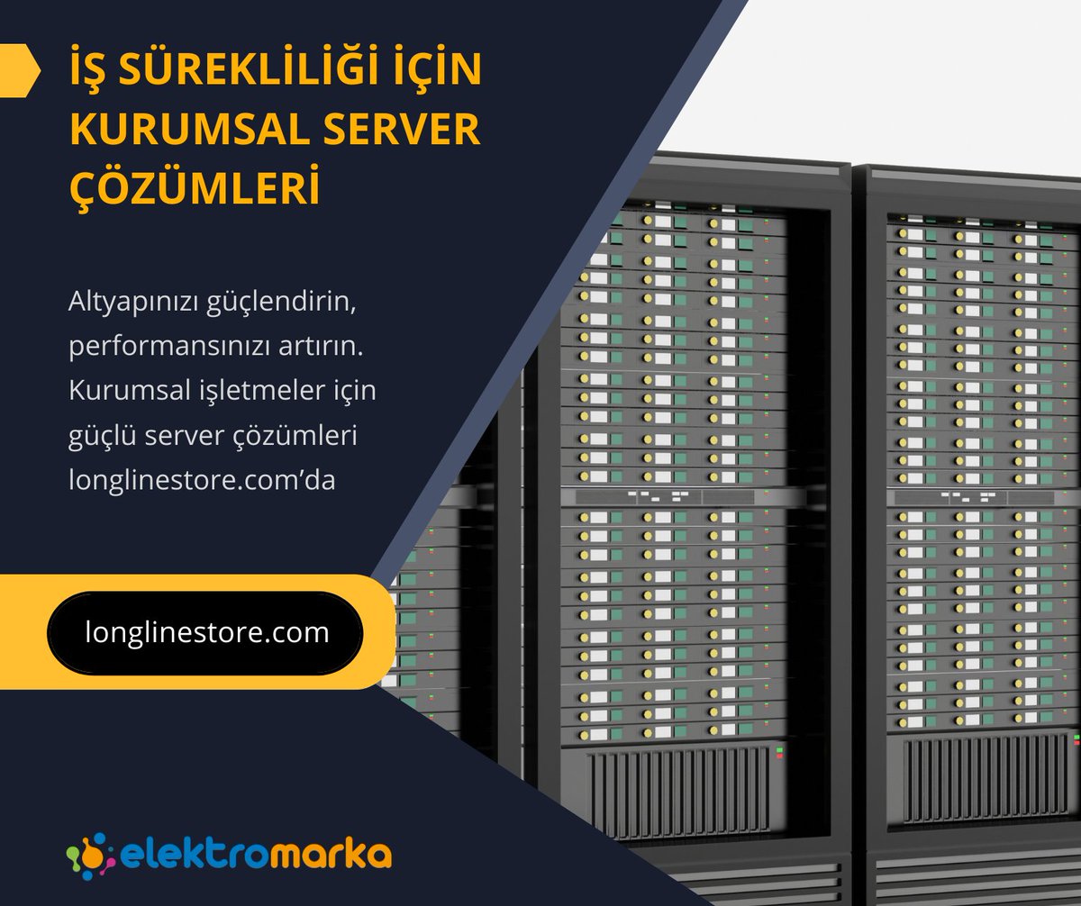 elektromarkaa's tweet photo. İş sürekliliği güçlü bir altyapı ile başlar.
Altyapınızı güçlendirin, performansınızı artırın.
Kurumsal server çözümleri https://t.co/esMqbh9XiD’da.
#KurumsalServer #ServerÇözümleri #İşSürekliliği #DataCenter #BTAltyapı #EnterpriseIT #RackServer #SunucuSistemleri #Elektromarka https://t.co/riK7FWGw3d