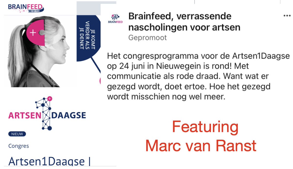 Over de "verrassende nascholing"  schrijft de organisatie over spreker Marc van Ranst: "Professor klinische en epidemiologische virologie Marc Van Ranst weet hoe een virus zich ook via woorden kan verspreiden. Hoe voorkomen we dat waarheid en welzijn worden overschreeuwd door