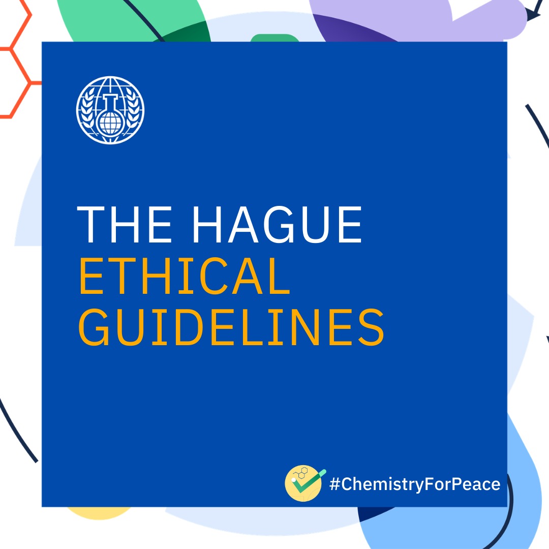 OPCW's tweet photo. From health to industry, chemistry has transformed our world. But progress brings responsibility. A strong culture of ethics in science is essential to ensuring chemistry continues to benefit humanity and protect the environment. 

Discover the #HagueEthicalGuidelines ⬇️