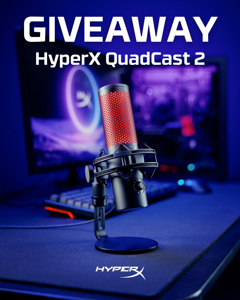 JEU CONCOURS 🚨❤️

On vous fait gagner :
🎙️ 1 micro HyperX QuadCast

Pour participer :
1️⃣ Follow <a href="/HyperXFrance/">HyperX France</a>
2️⃣ RT et LIKE ce post
3️⃣ Commente avec le #HyperXFamily

TAS lundi matin.
