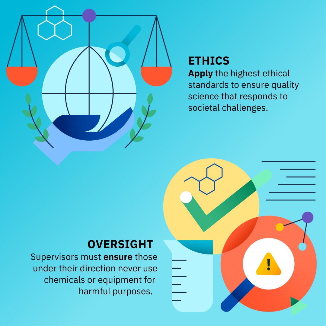 OPCW's tweet photo. From health to industry, chemistry has transformed our world. But progress brings responsibility. A strong culture of ethics in science is essential to ensuring chemistry continues to benefit humanity and protect the environment. 

Discover the #HagueEthicalGuidelines ⬇️