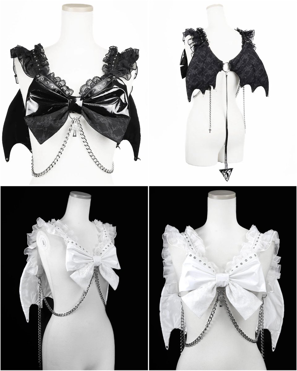 antigones_majoh's tweet photo. 再入荷のお知らせ⋆͛📢⋆

MINI DEVIL WING RIBBON HARNESS

ミニデビルをイメージしたMAJOH初悪魔の羽のハーネス😈🖤 リボンはMAJOHでは珍しいギラっとしたエナメル素材を使用🕸
横はチェーンでサイズ調整可能です⛓ https://t.co/GAuimpBuQy