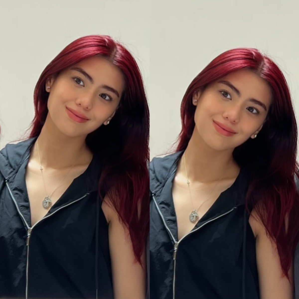 addinikha's tweet photo. every time i see a new photo of mikha, her hair seems to keep getting more red https://t.co/uCceIKgTb7