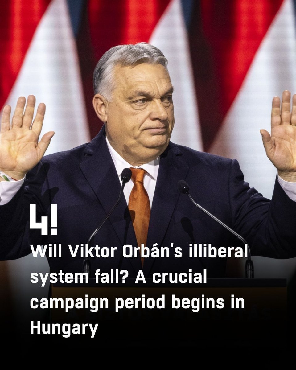 444hu's tweet photo. The autocratic Prime Minister, who has been in power for 16 years, now finds himself challenged by someone who learned the ropes of power from him – and for the first time in a while, Orbán might no longer be the clear favorite. 

Article by Pál Dániel Rényi on 444: https://t.co/d221dSM1PM