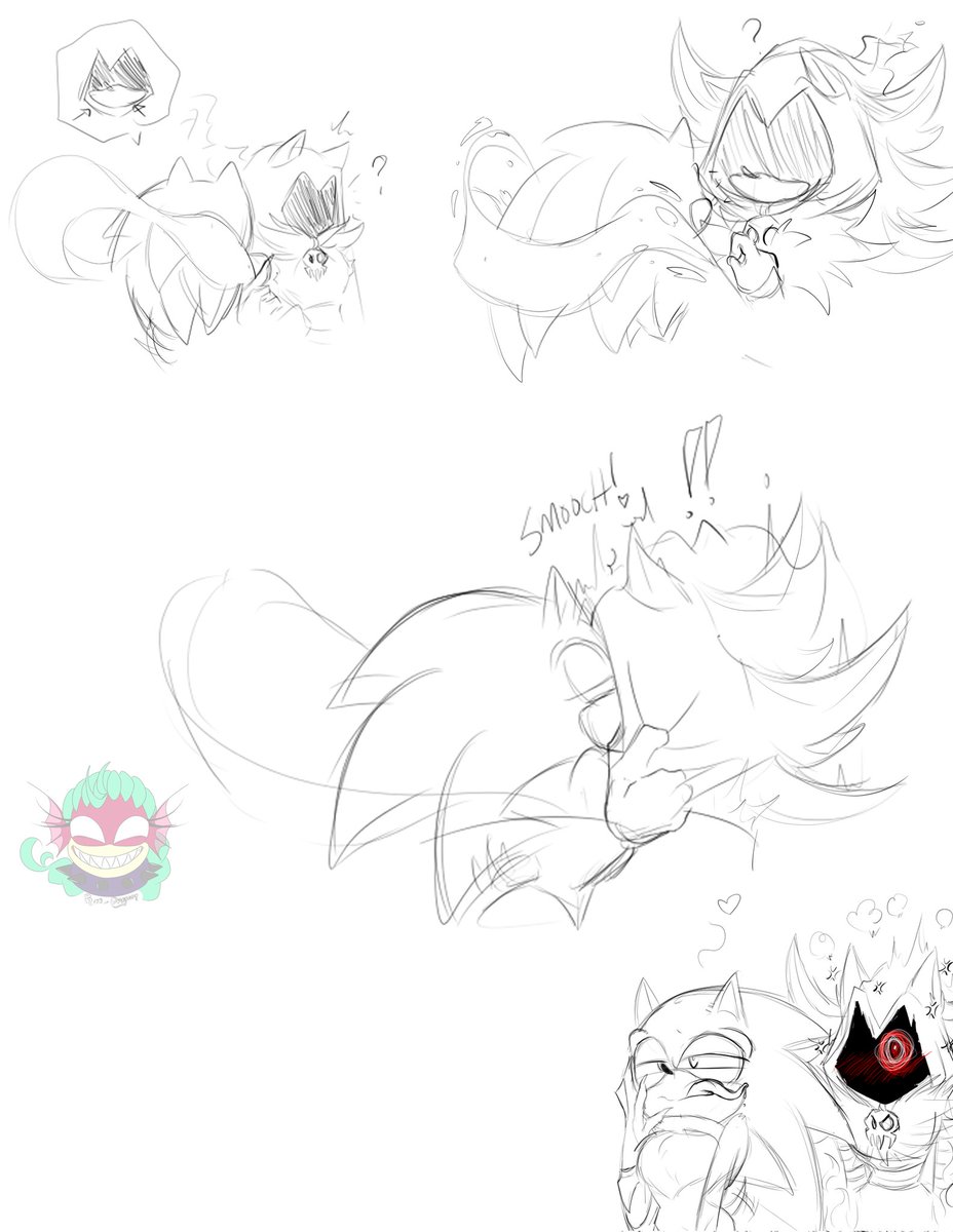 Rae_Dragoon's tweet photo. Deadly Karma Sketch
Meet the gods Karma and Death. They are gonna have fun with all of us. I might do something special with this story and my patreon members. If people care to share their karma came for them story. 
#SonicTheHedgehog  #sonadow #ShadowTheHedgehog #death #karma https://t.co/Qr2Tt5zOvd